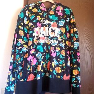 Alice in Wonderland zip up hoodie